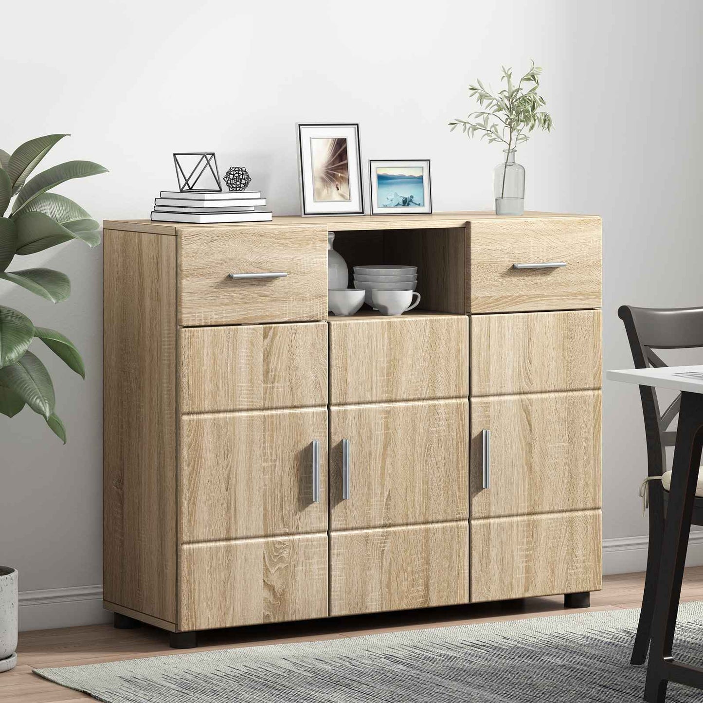 vidaXL Ξύλινο Ντουλάπι με συρτάρι Δρύς Sonoma 88,5 x 30,5 x 73 εκ