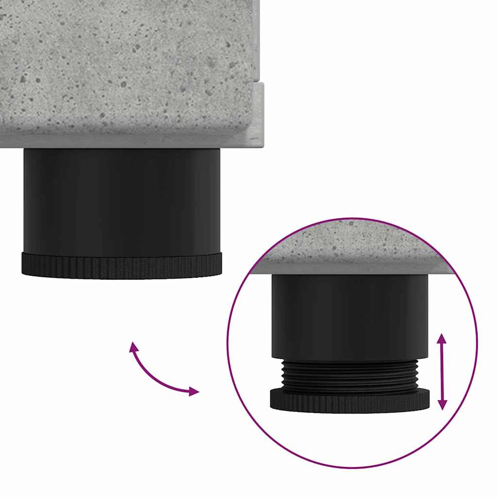 vidaXL Πλαϊνό γραφείο με συρτάρι Γκρι σκυροδέματος 88,5 x 30,5 x 73 εκ