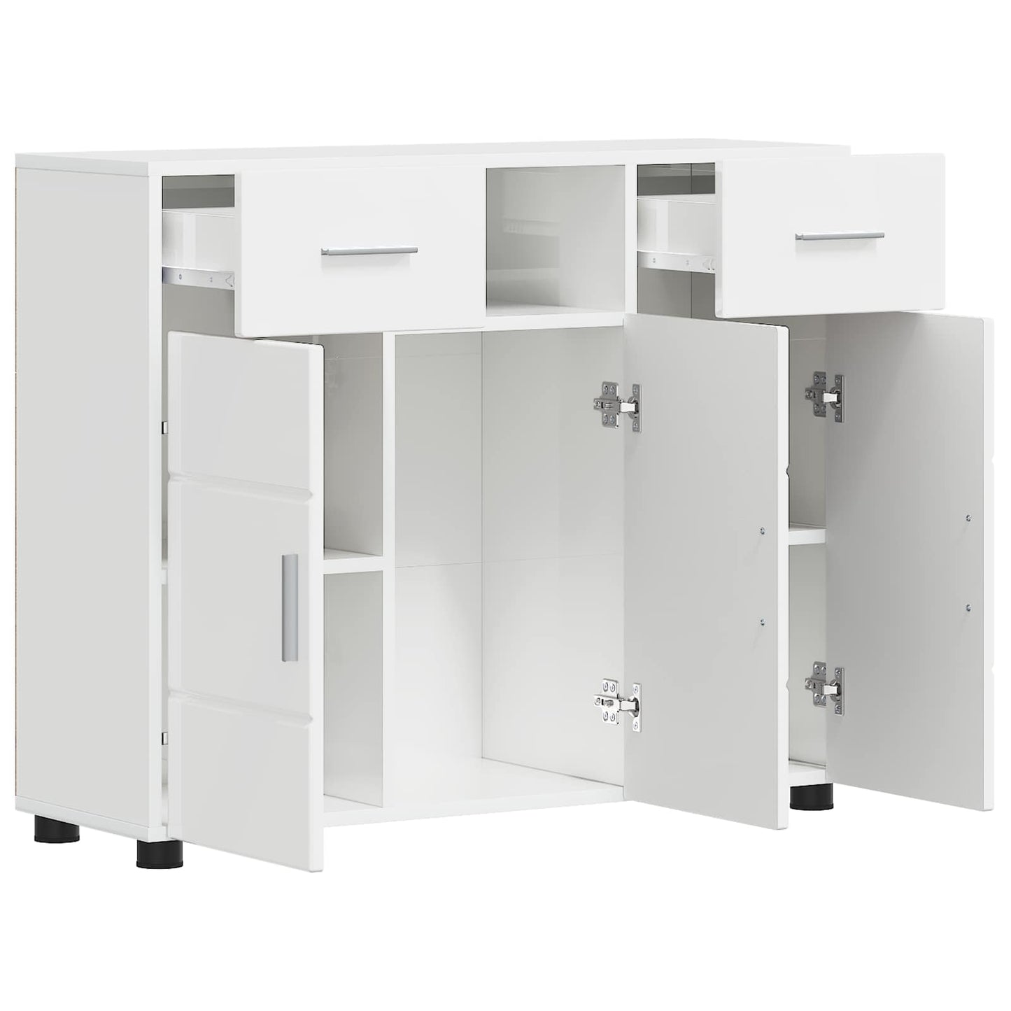 vidaXL Ξύλινο Ντουλάπι Υψηλής γυαλάδας λευκό 88,5 x 30,5 x 73 εκ
