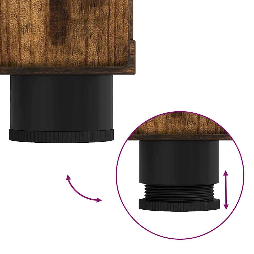 vidaXL Πλαϊνό γραφείο με συρτάρι Καπνιστή δρυς 88,5 x 30,5 x 73 εκ