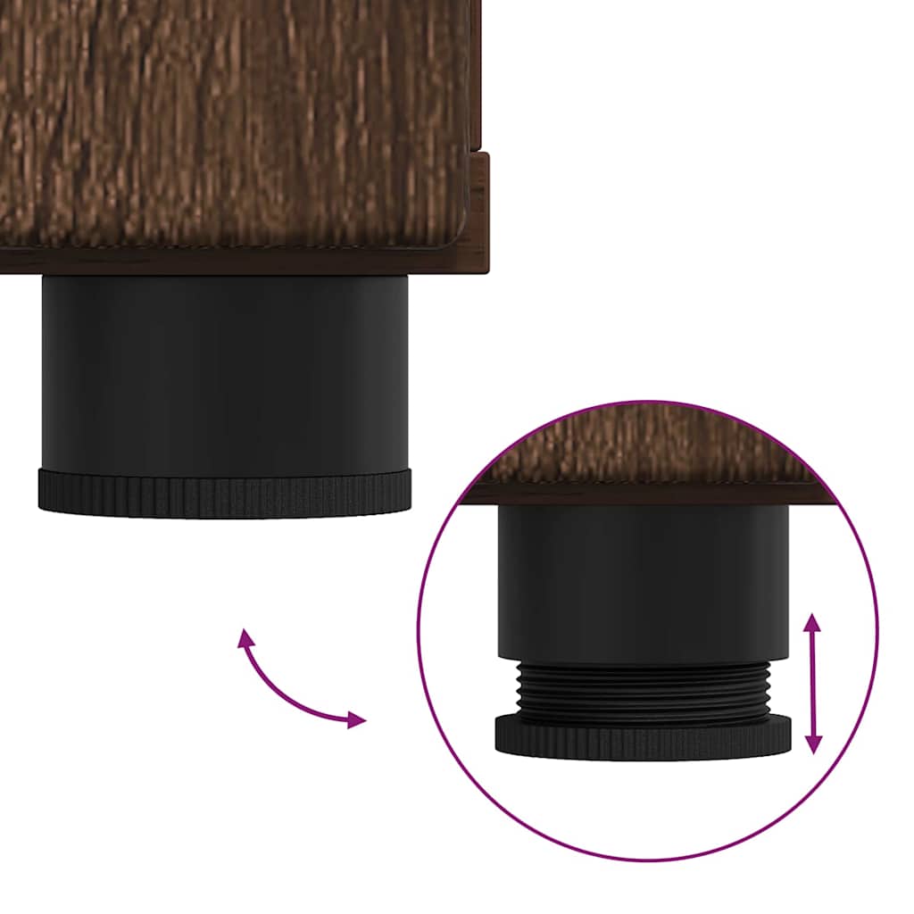 vidaXL Πλαϊνό γραφείο Καφέ δρυς 88,5 x 30,5 x 73 εκ Επεξεργασμένο ξύλο