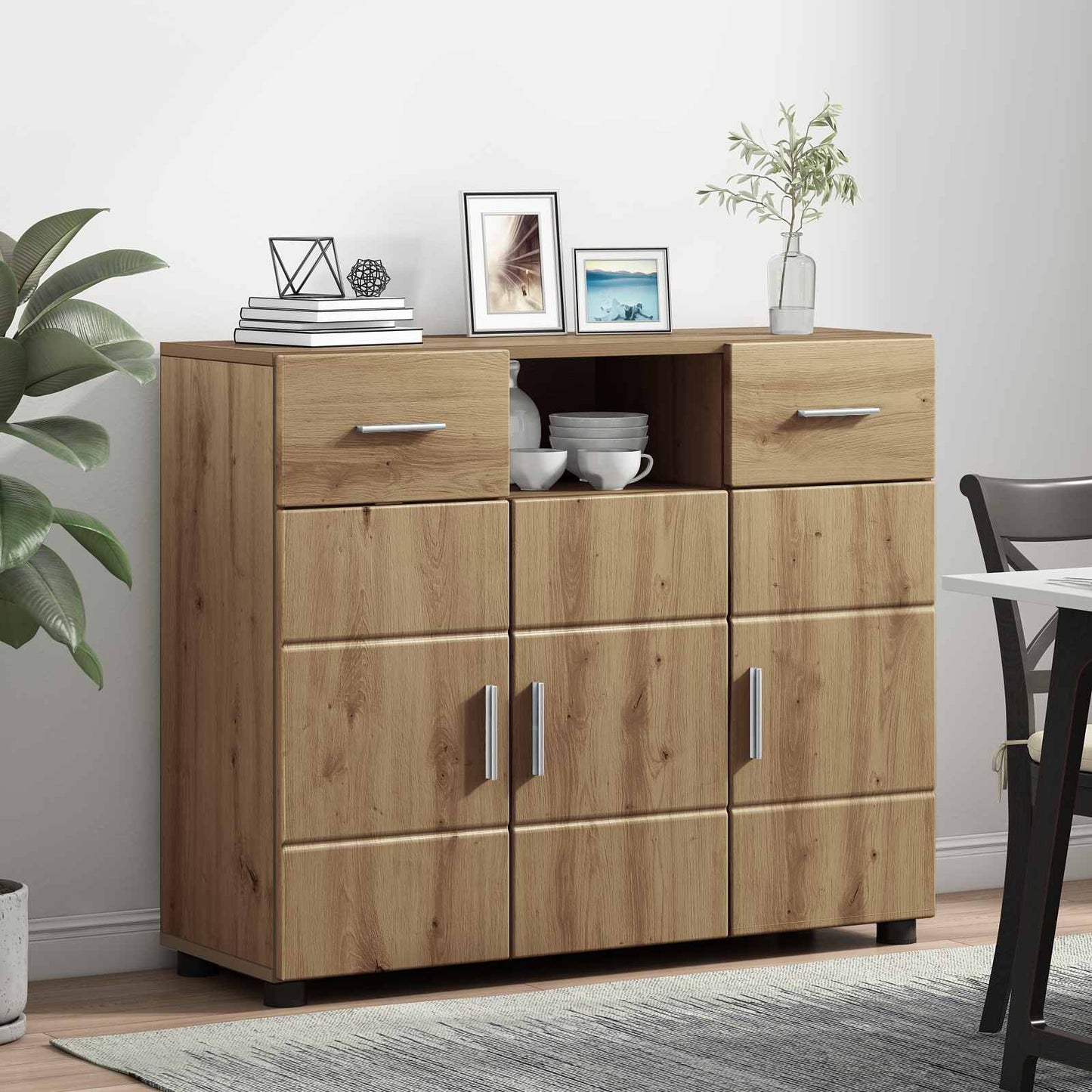 vidaXL Ξύλινο Ντουλάπι με συρτάρι Artisan Oak 88,5 x 30,5 x 73 εκ