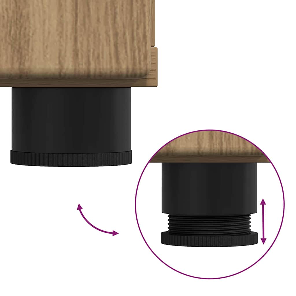 vidaXL Πλαϊνό γραφείο με συρτάρι artisan δρυς 88,5 x 30,5 x 73 εκ