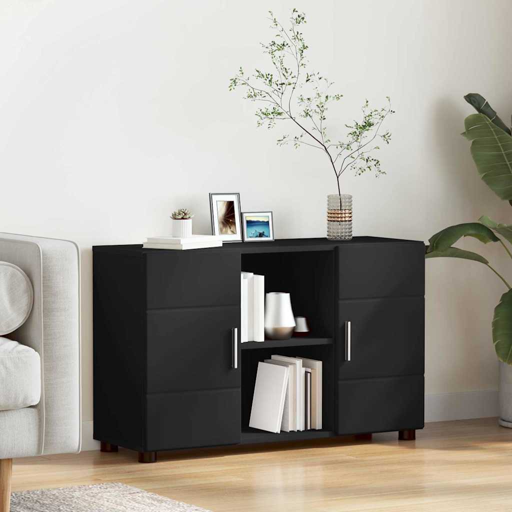 vidaXL Πλαϊνό γραφείο με ράφι FLORIN Μαύρο 88,5 x 30,5 x 55,5 εκ