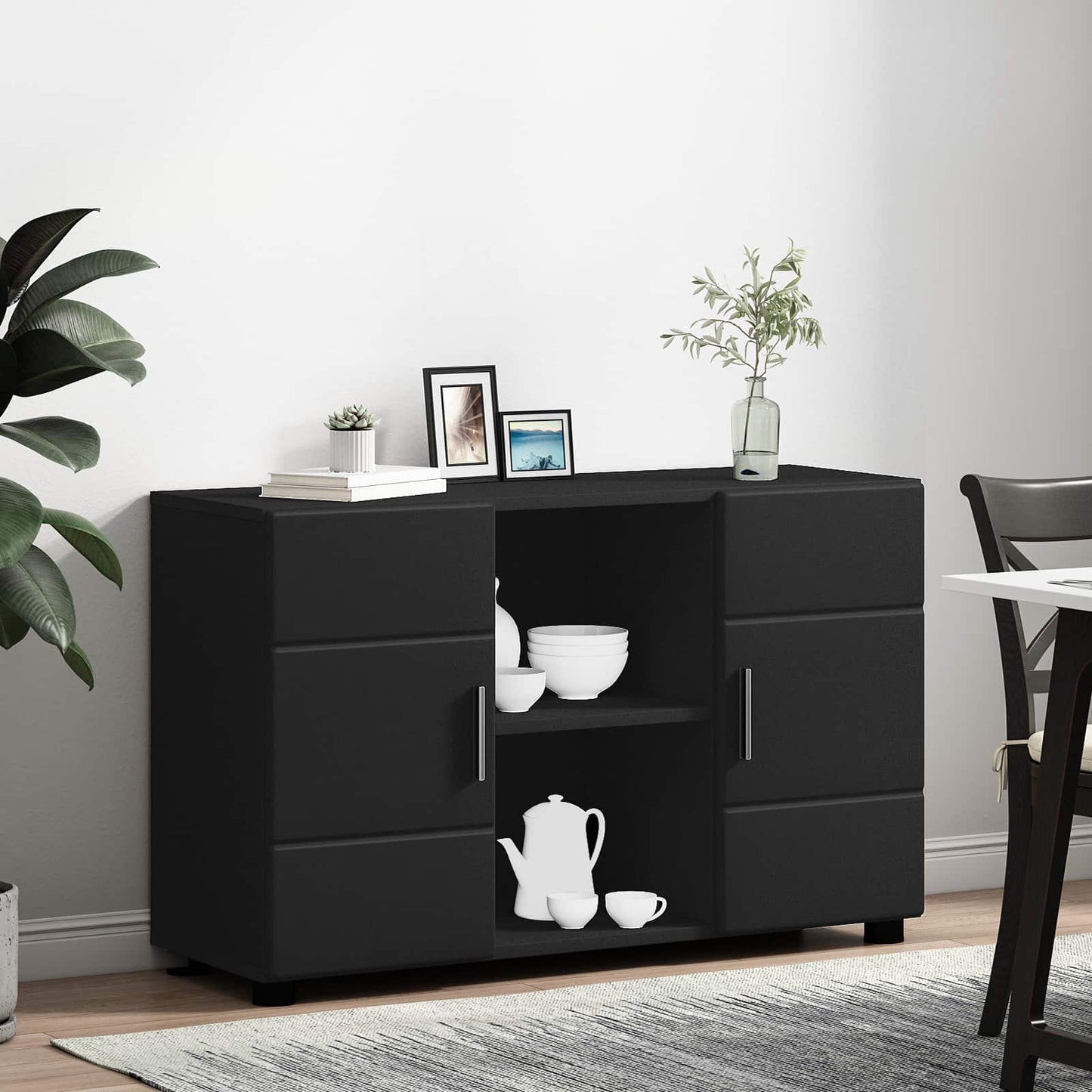 vidaXL Πλαϊνό γραφείο FLORIN 88,5 x 30,5 x 55,5 εκ Μαύρο