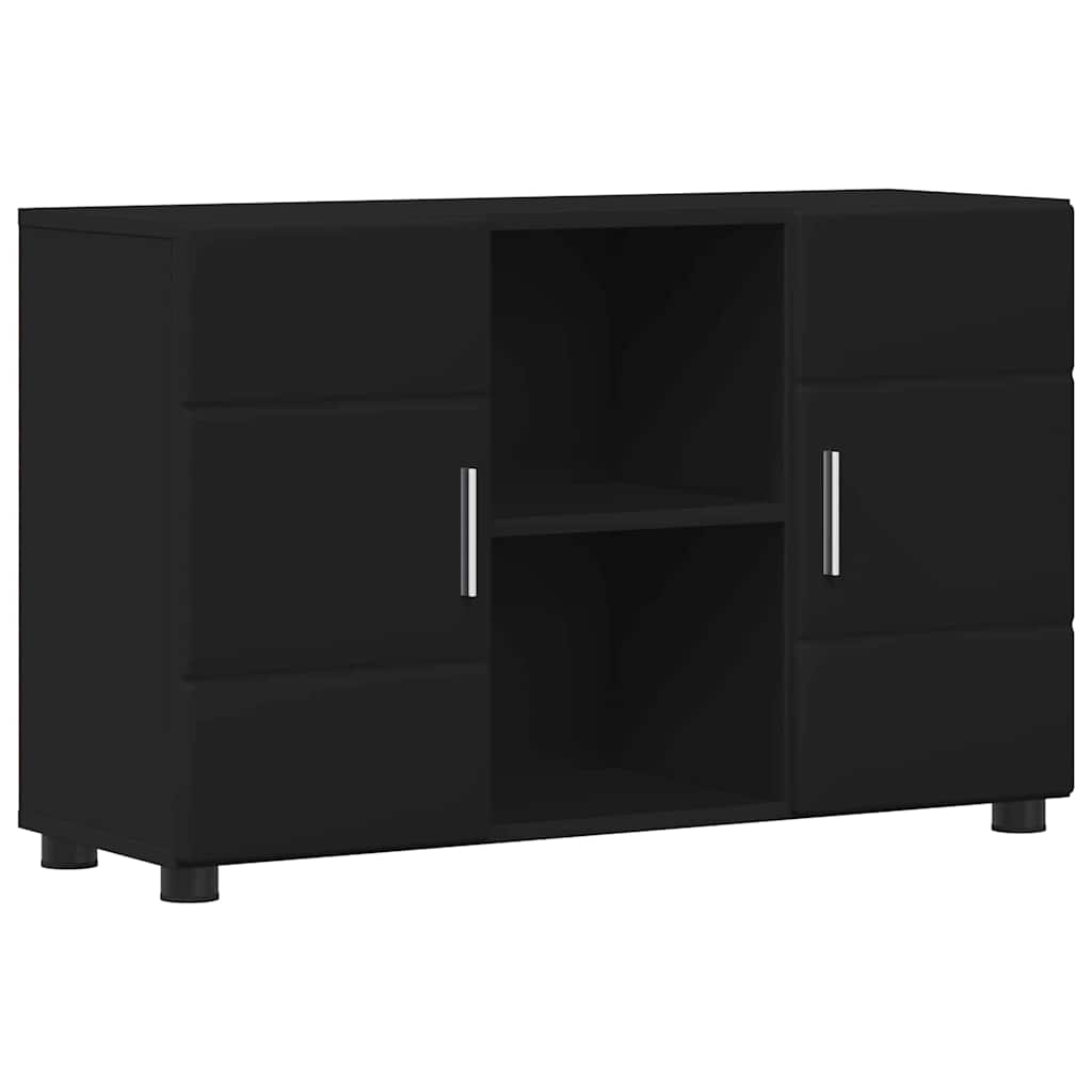 vidaXL Πλαϊνό γραφείο με ράφι FLORIN Μαύρο 88,5 x 30,5 x 55,5 εκ