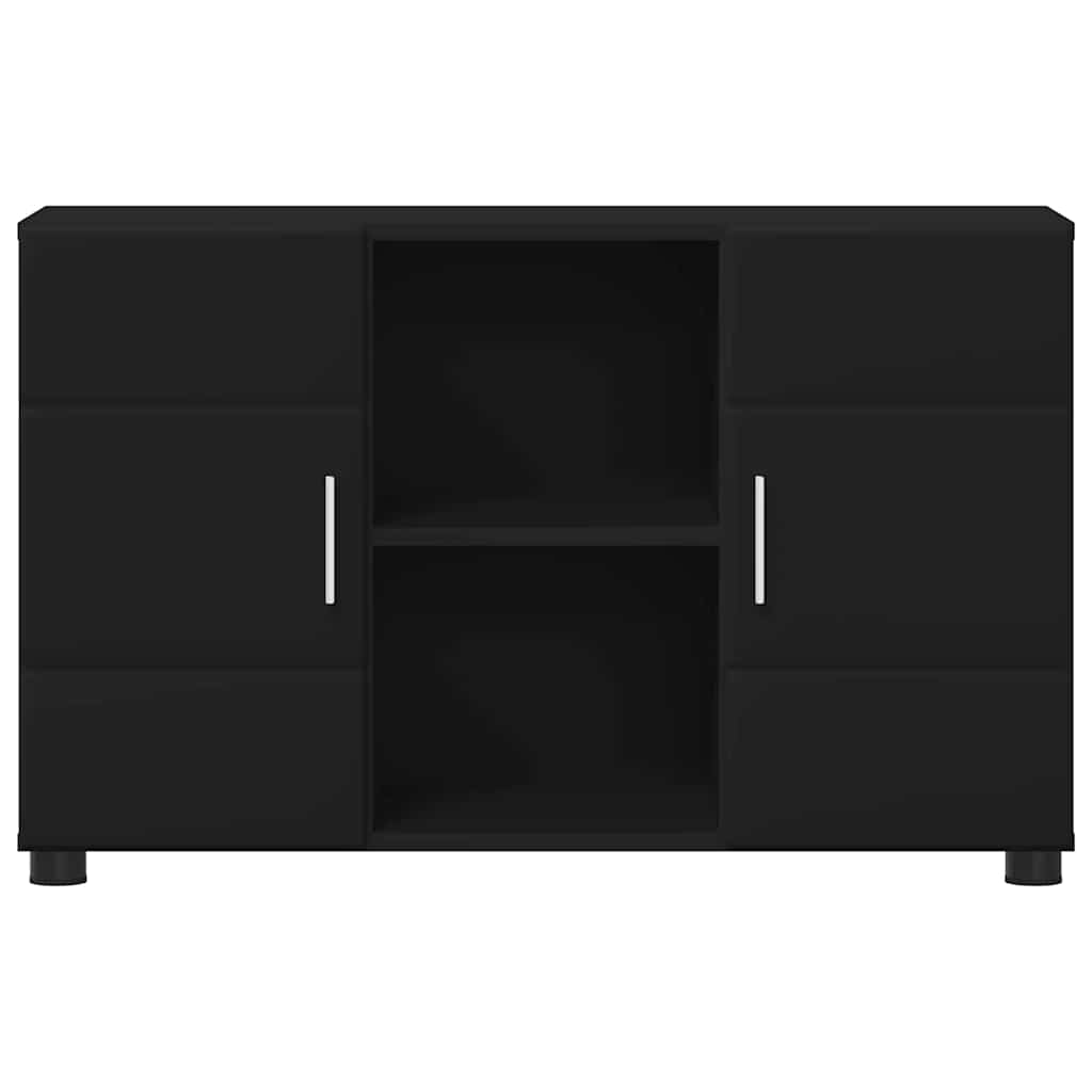 vidaXL Πλαϊνό γραφείο με ράφι FLORIN Μαύρο 88,5 x 30,5 x 55,5 εκ