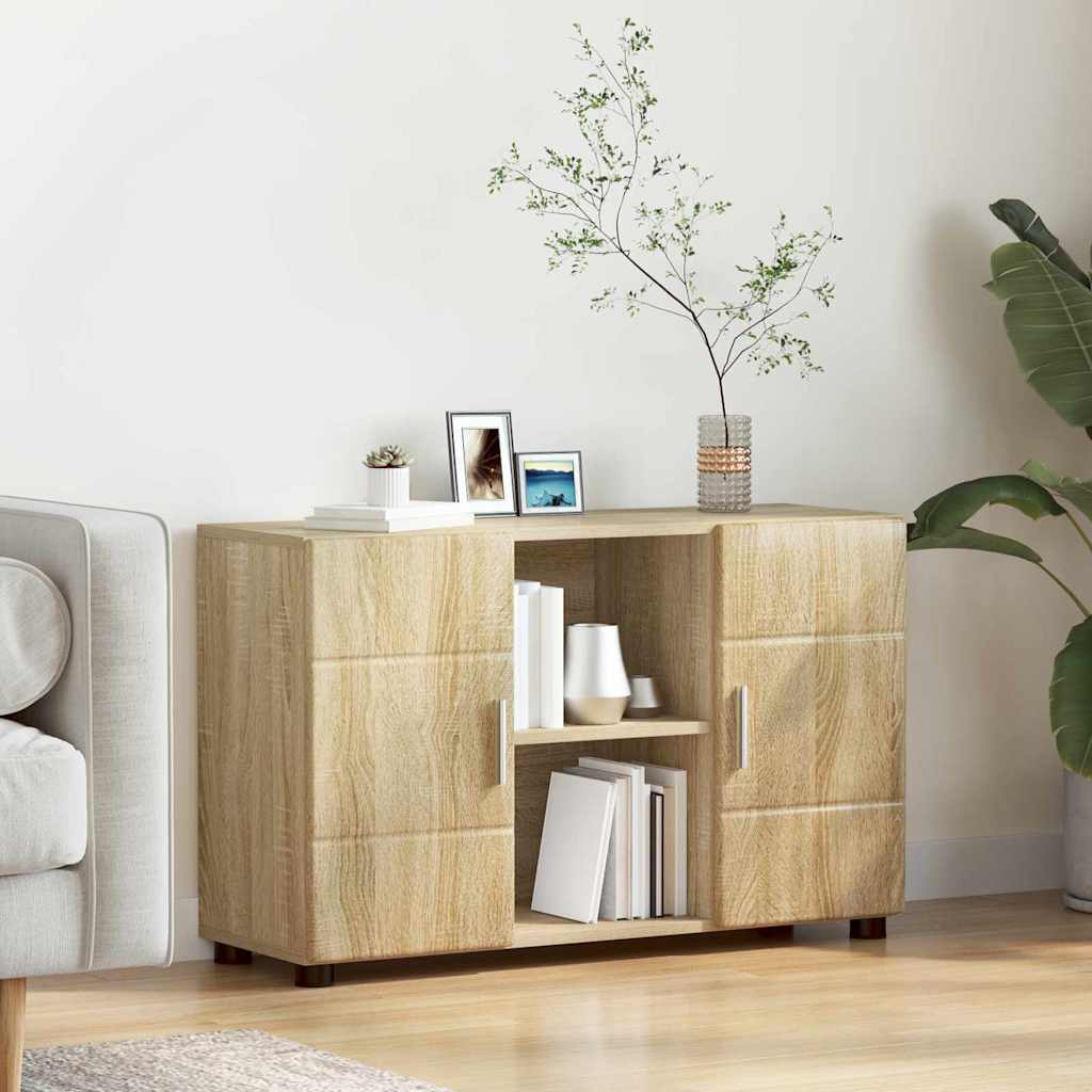 vidaXL Πλαϊνό γραφείο με ράφι FLORIN Δρύς Sonoma 88,5 x 30,5 x 55,5 εκ