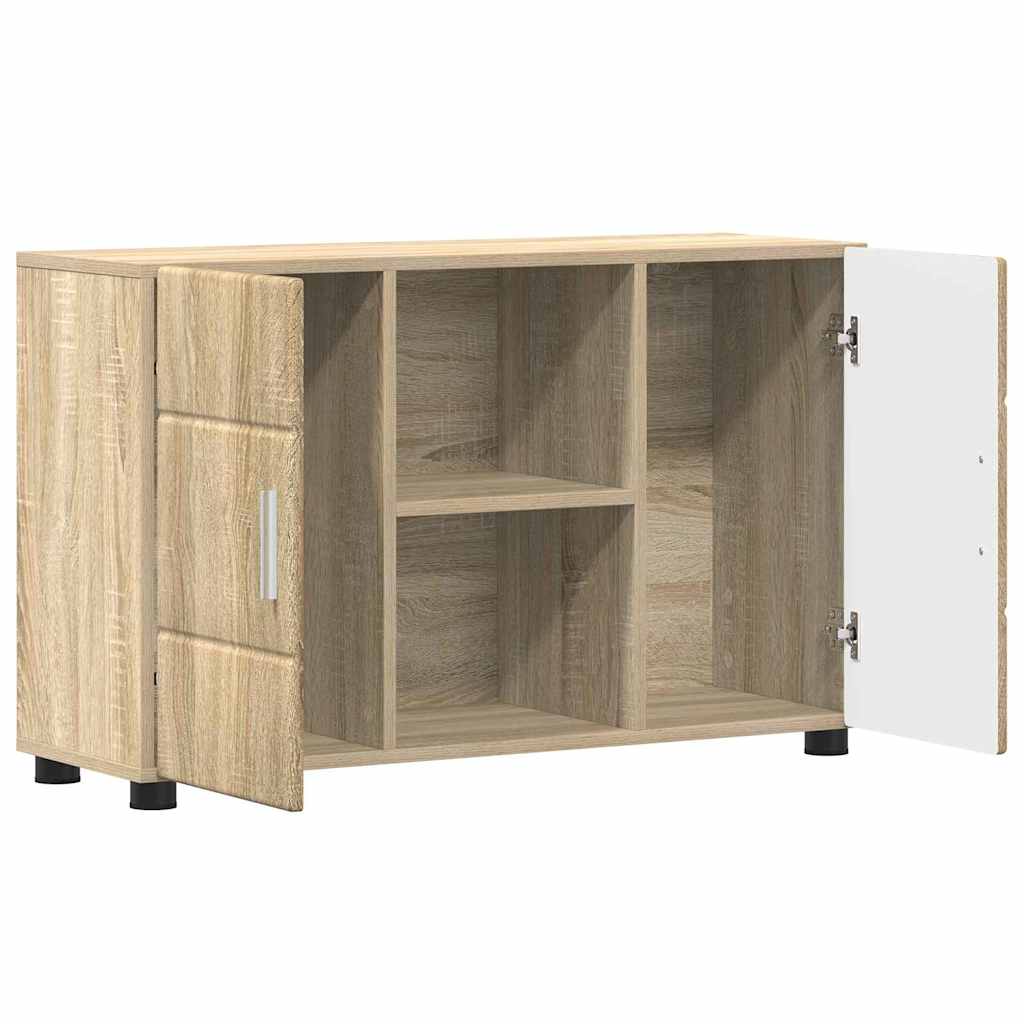 vidaXL Πλαϊνό γραφείο με ράφι FLORIN Δρύς Sonoma 88,5 x 30,5 x 55,5 εκ