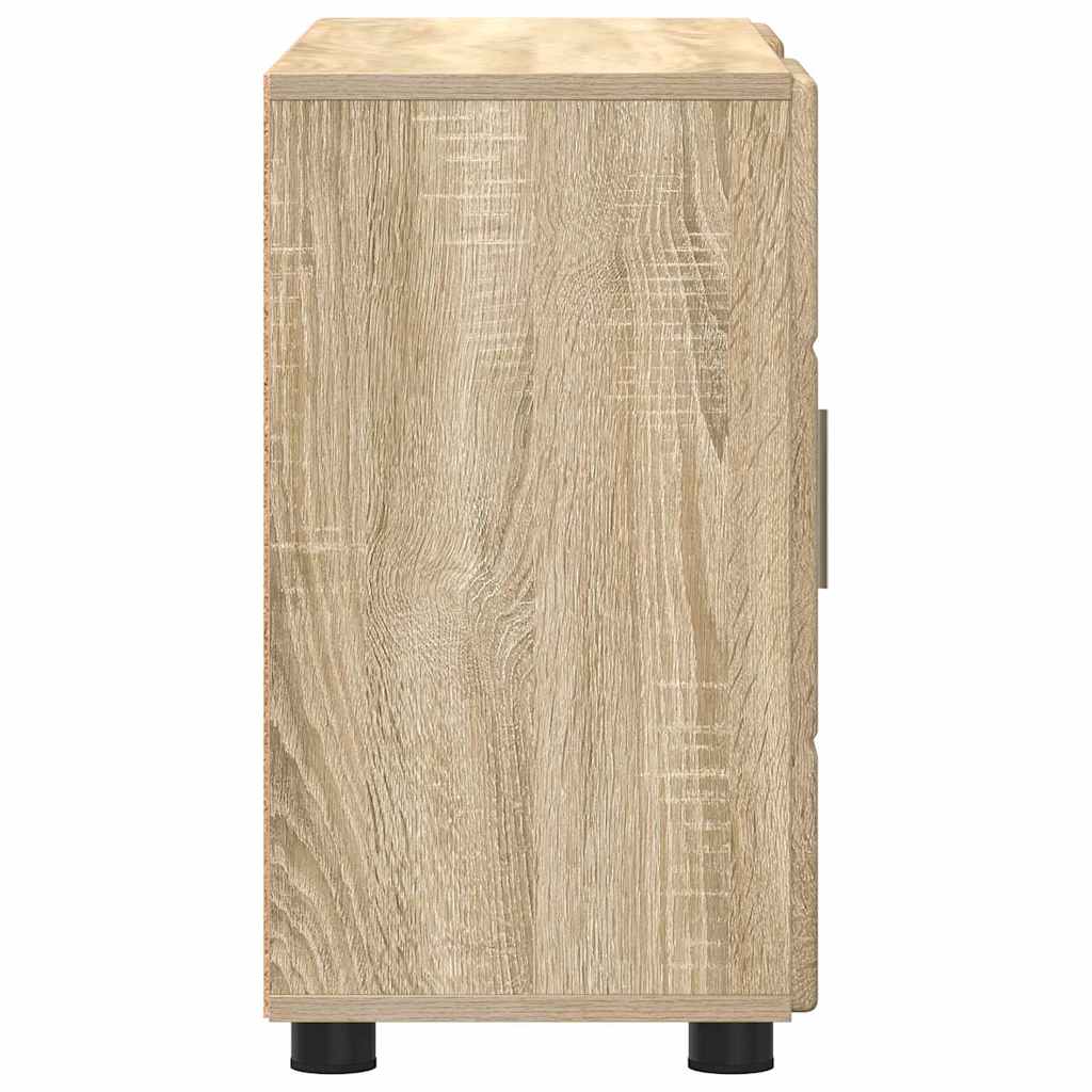 vidaXL Πλαϊνό γραφείο με ράφι FLORIN Δρύς Sonoma 88,5 x 30,5 x 55,5 εκ