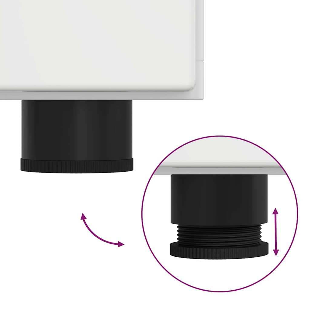 vidaXL Πλαϊνό γραφείο Υψηλής γυαλάδας λευκό 88,5 x 30,5 x 55,5 εκ