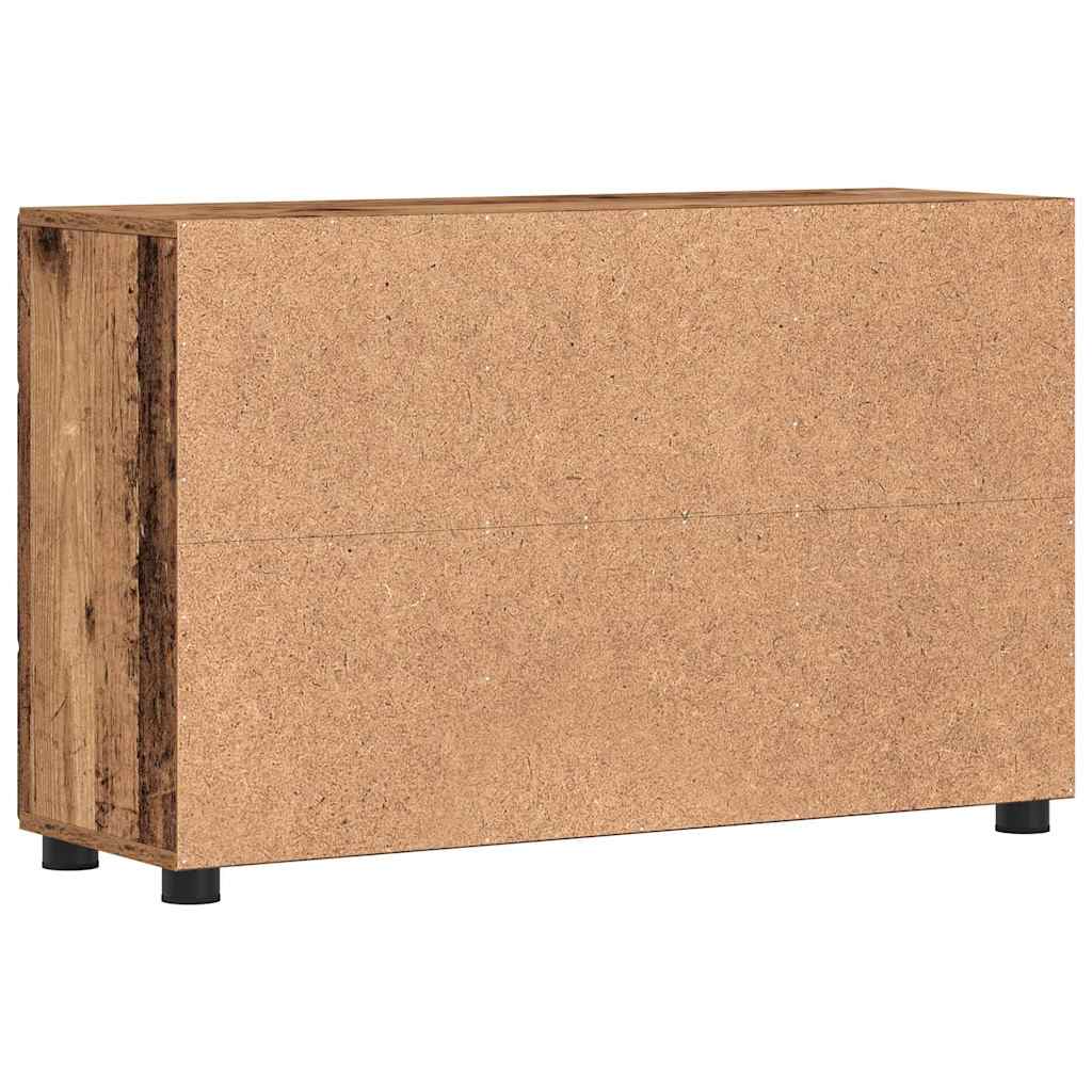 vidaXL Πλαϊνό γραφείο με ράφι Παλιό ξύλο 88,5 x 30,5 x 55,5 εκ