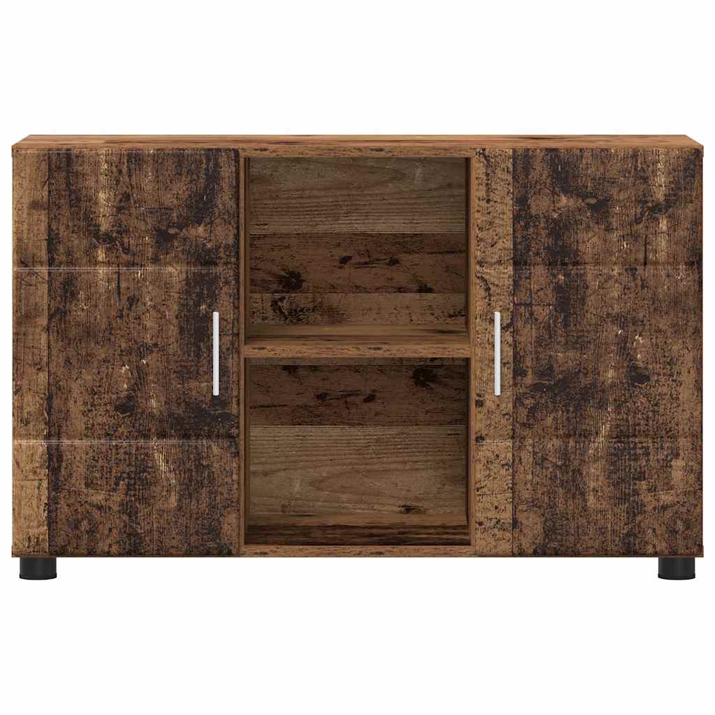 vidaXL Πλαϊνό γραφείο με ράφι Παλιό ξύλο 88,5 x 30,5 x 55,5 εκ