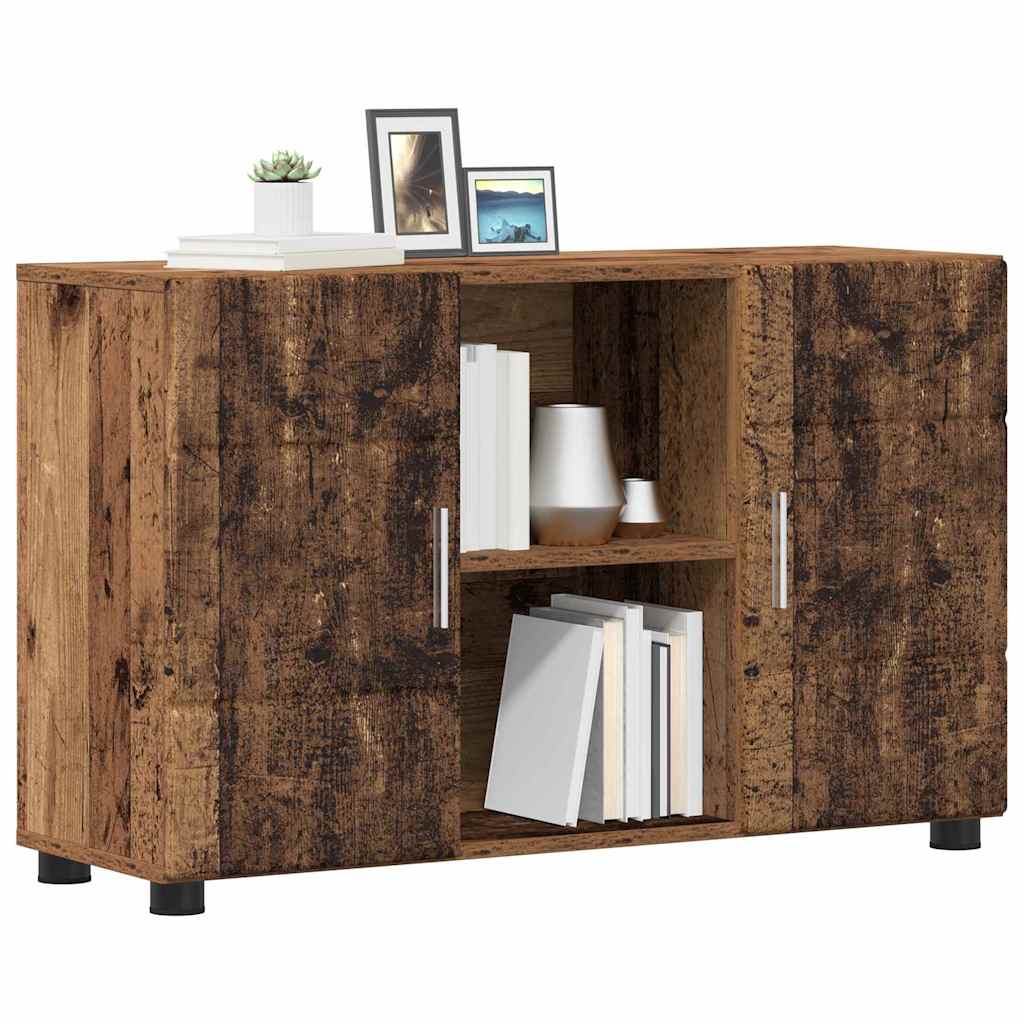 vidaXL Πλαϊνό γραφείο με ράφι Παλιό ξύλο 88,5 x 30,5 x 55,5 εκ