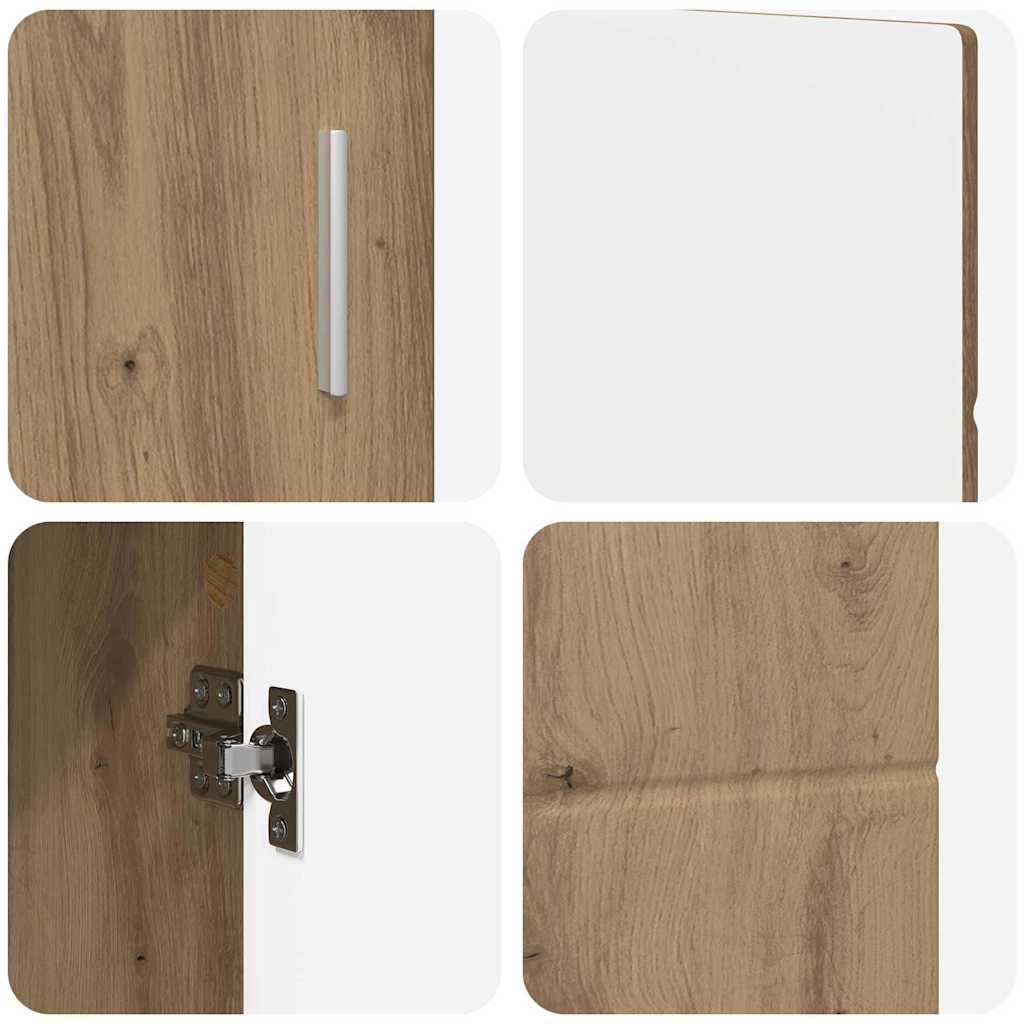vidaXL Πλαϊνό γραφείο με ράφι FLORIN Artisan Oak 88,5 x 30,5 x 55,5 εκ