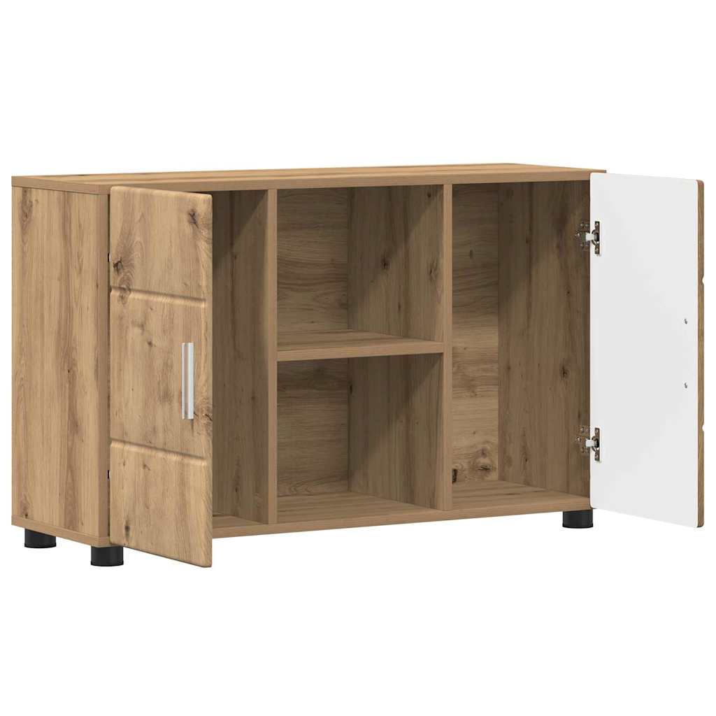 vidaXL Πλαϊνό γραφείο με ράφι FLORIN Artisan Oak 88,5 x 30,5 x 55,5 εκ