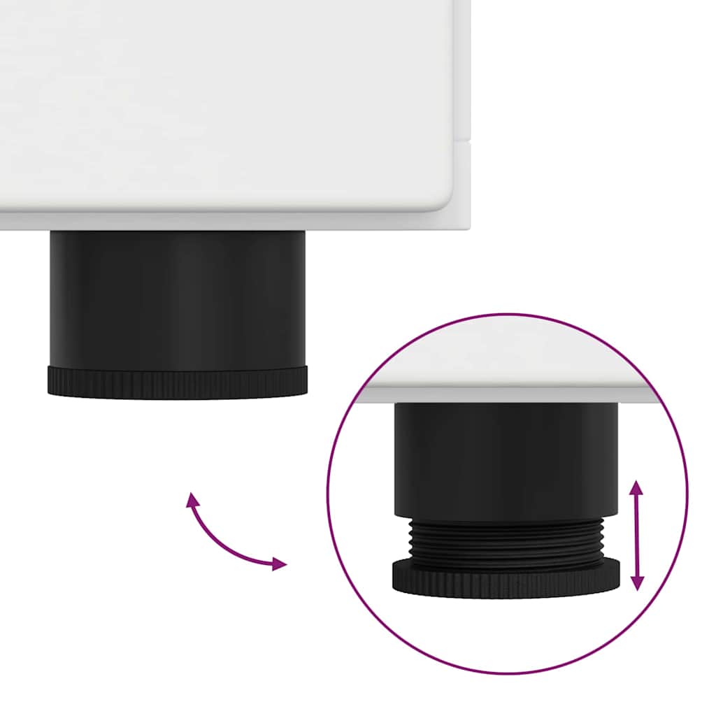 vidaXL Πλαϊνό γραφείο Λευκό 55,5 x 29 x 100 εκ Επεξεργασμένο ξύλο