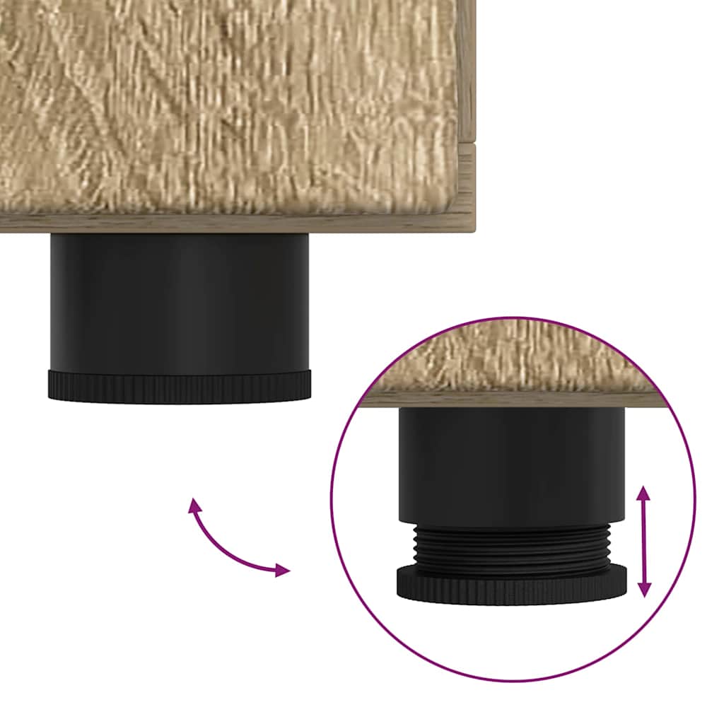 vidaXL Πλαϊνό γραφείο με αποθήκευση Sonoma Δρυς 55,5 x 29 x 100 εκ