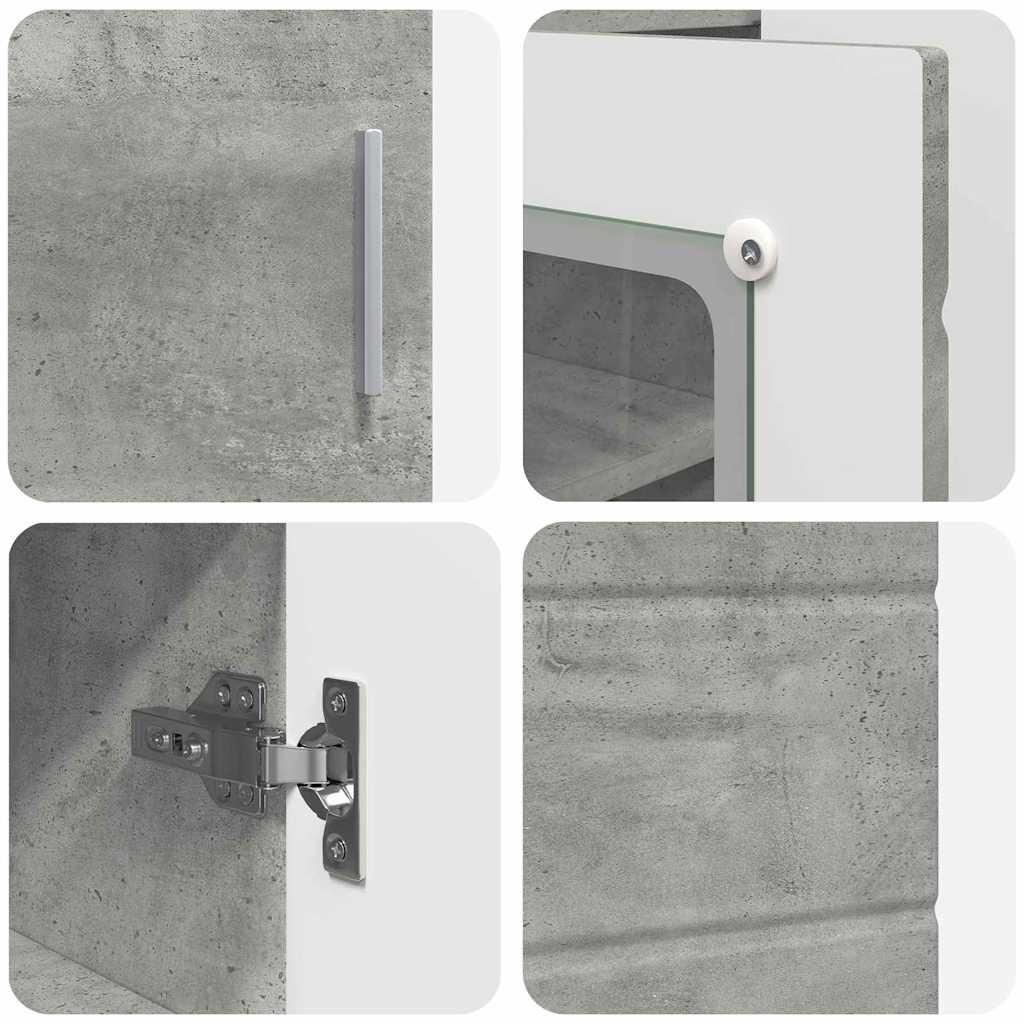 vidaXL Πλαϊνό γραφείο Γκρι σκυροδέματος 55,5 x 29 x 100 εκ