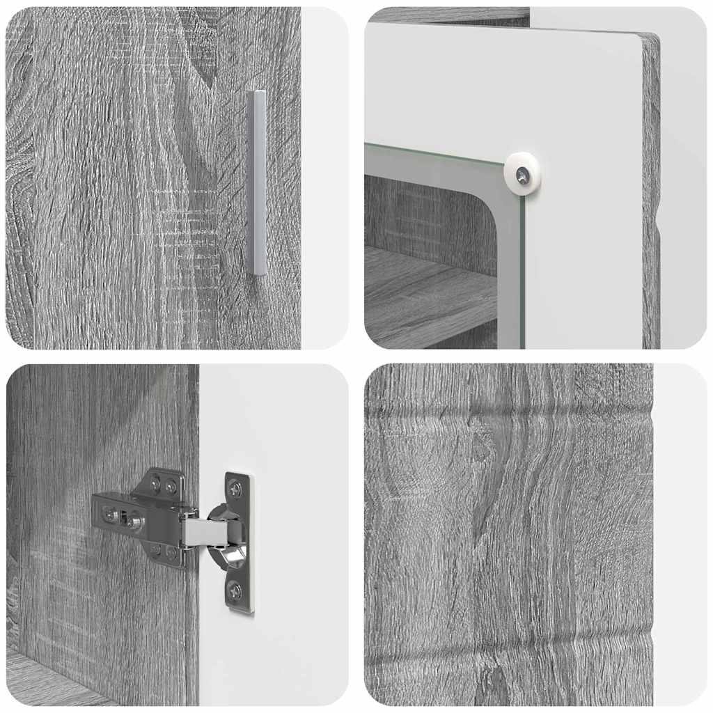 vidaXL Πλαϊνό γραφείο με αποθήκευση Γκρι sonoma 55,5 x 29 x 100 εκ