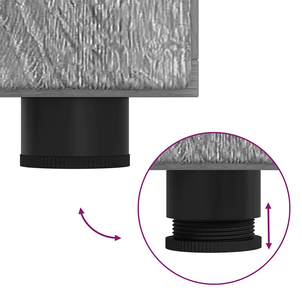 vidaXL Πλαϊνό γραφείο με αποθήκευση Γκρι sonoma 55,5 x 29 x 100 εκ