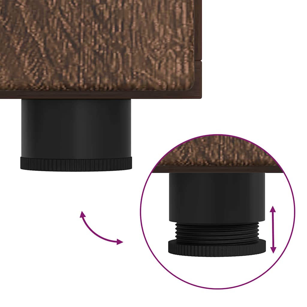 vidaXL Πλαϊνό γραφείο Καφέ δρυς 55,5 x 29 x 100 εκ Επεξεργασμένο ξύλο