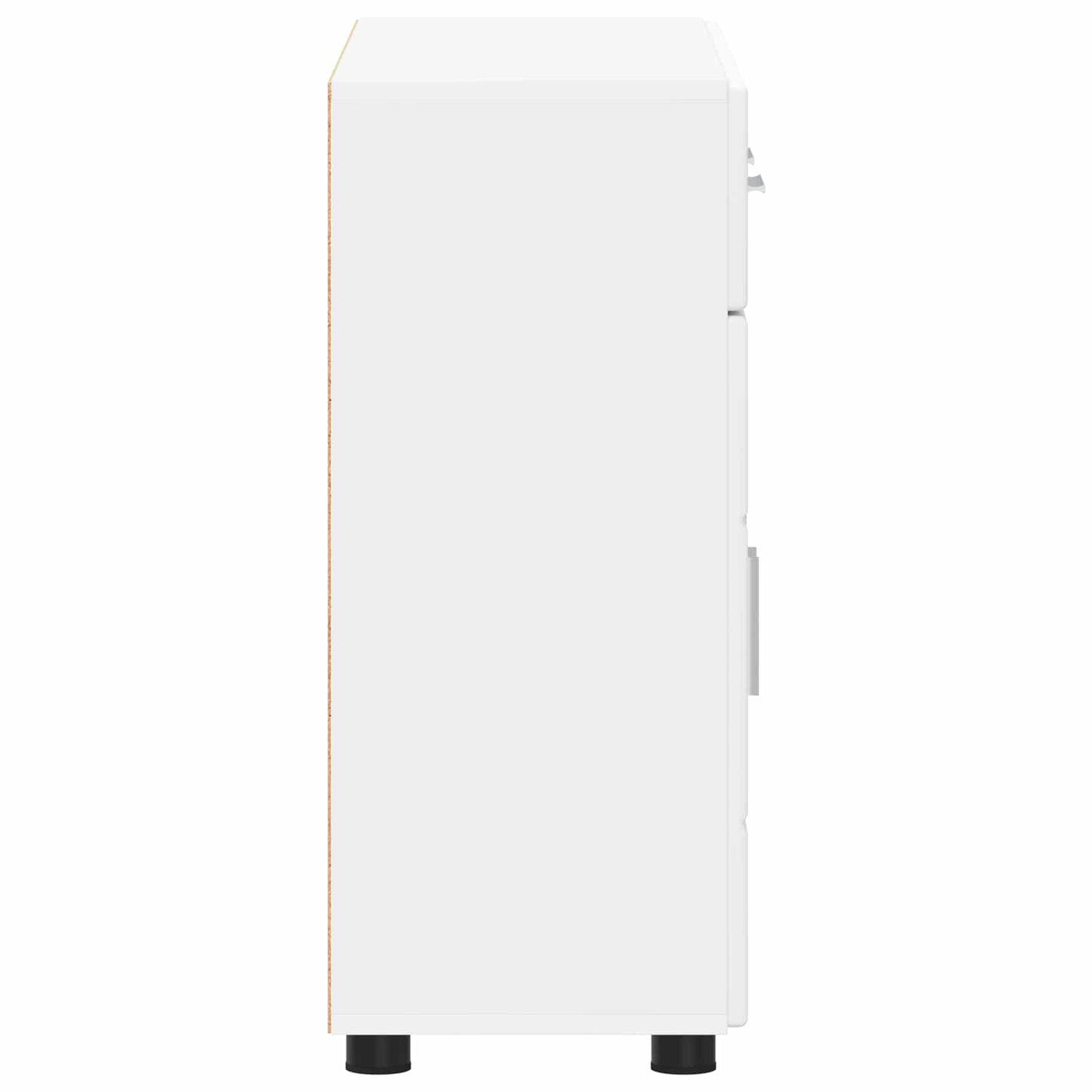 vidaXL Πλαϊνό γραφείο με ράφι FLORIN Λευκό 88,5 x 30,5 x 73 εκ