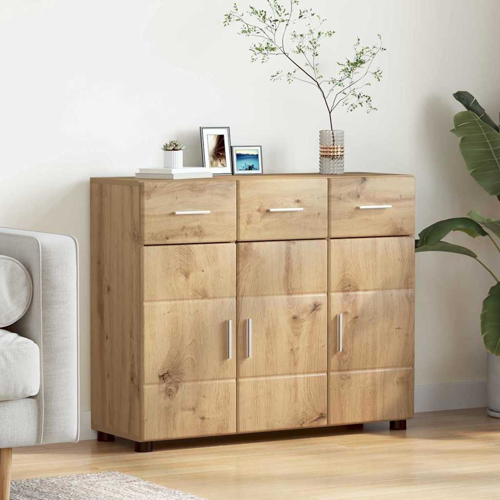 vidaXL Πλαϊνό γραφείο με ράφι FLORIN Artisan Oak 88,5 x 30,5 x 73 εκ