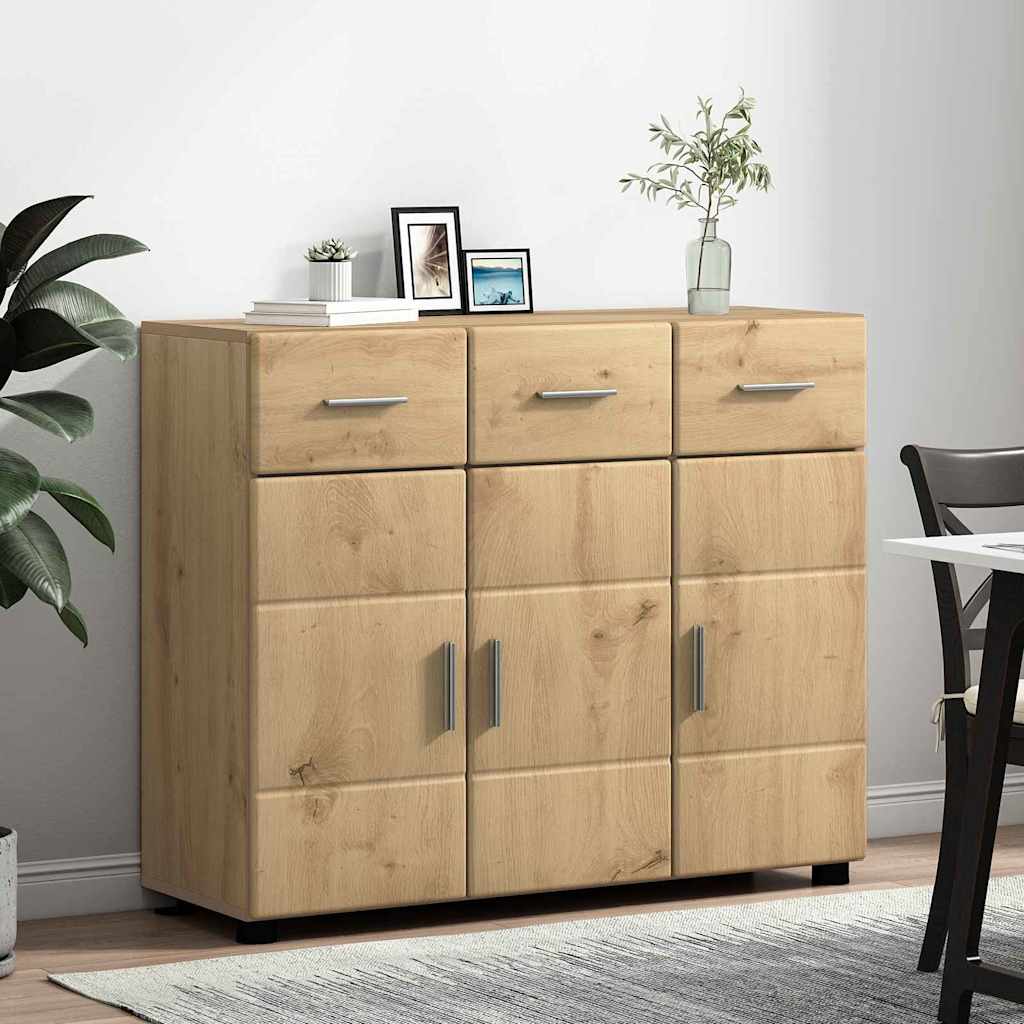 vidaXL Πλαϊνό γραφείο με ράφι FLORIN Artisan Oak 88,5 x 30,5 x 73 εκ