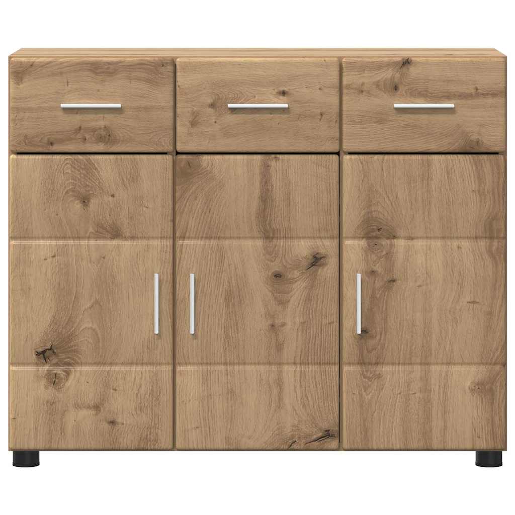 vidaXL Πλαϊνό γραφείο με ράφι FLORIN Artisan Oak 88,5 x 30,5 x 73 εκ