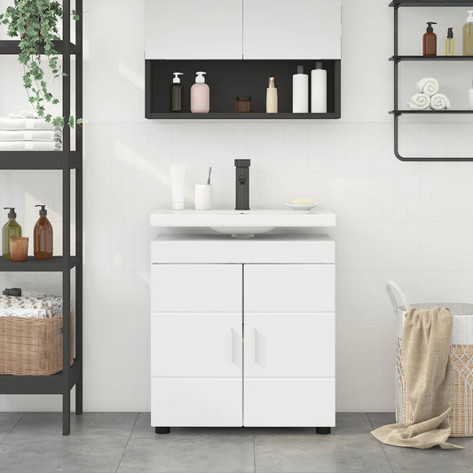 vidaXL Σετ Ντουλαπιών Μπάνιου TULUM Λευκό 60 x 34 x 63 εκ