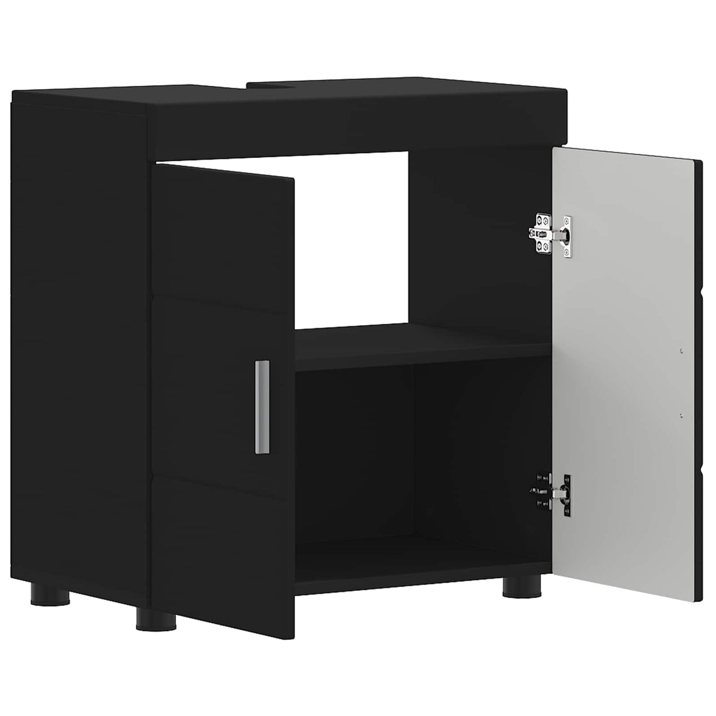 vidaXL Σετ Ντουλαπιών Μπάνιου TULUM Μαύρο 60 x 34 x 63 εκ