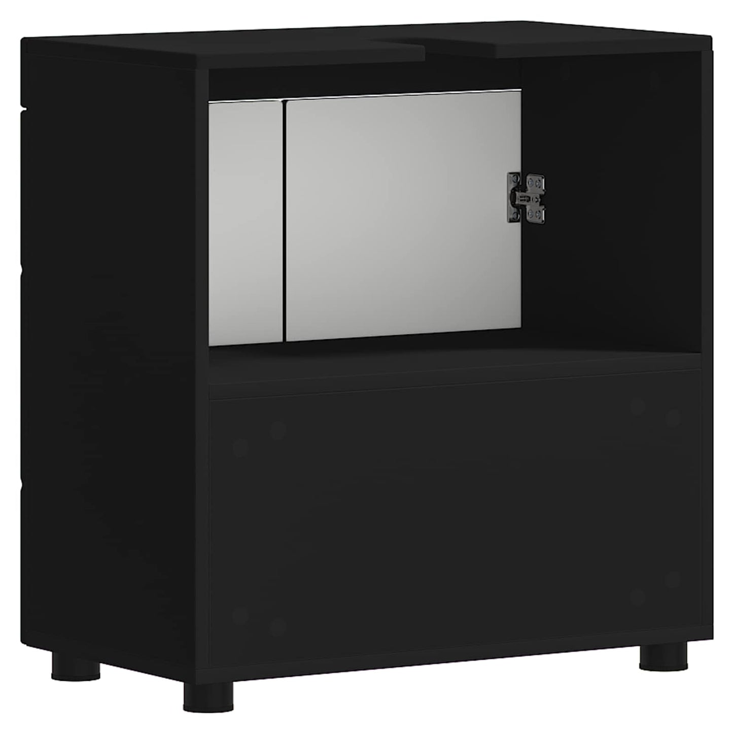 vidaXL Σετ Ντουλαπιών Μπάνιου TULUM Μαύρο 60 x 34 x 63 εκ