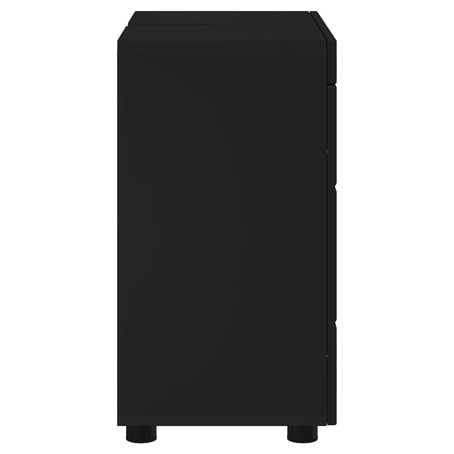vidaXL Σετ Ντουλαπιών Μπάνιου TULUM Μαύρο 60 x 34 x 63 εκ
