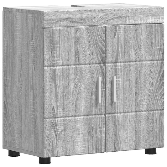 vidaXL Σετ Ντουλαπιών Μπάνιου TULUM Γκρίζο Σονομα 60 x 34 x 63 εκ