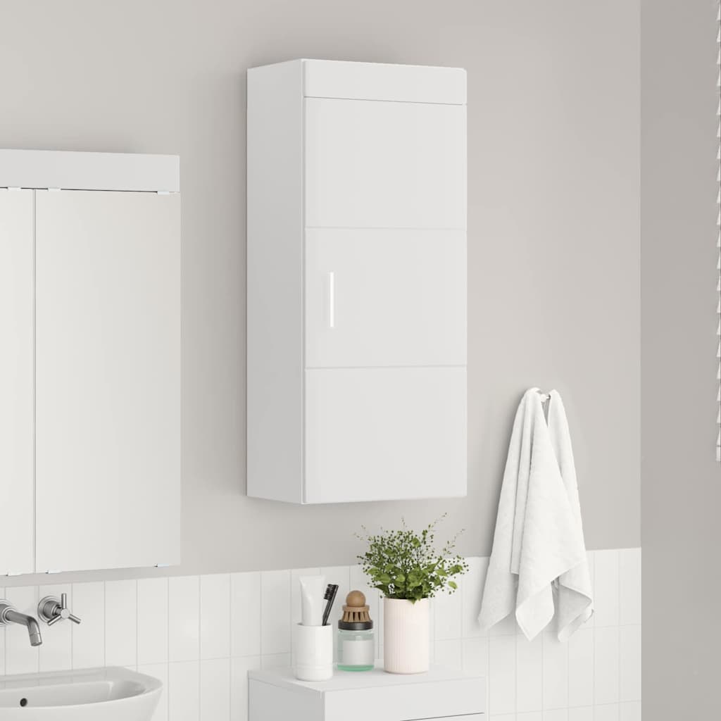 vidaXL Ντουλάπα τοίχου μπάνιου με ράφι TULUM Λευκό 37 x 24,5 x 86 εκ