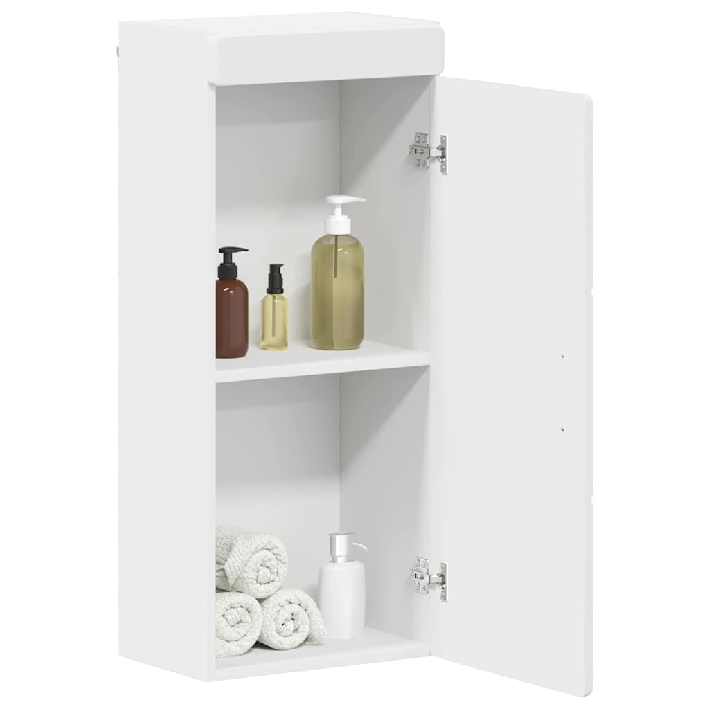 vidaXL Ντουλάπα τοίχου μπάνιου με ράφι TULUM Λευκό 37 x 24,5 x 86 εκ