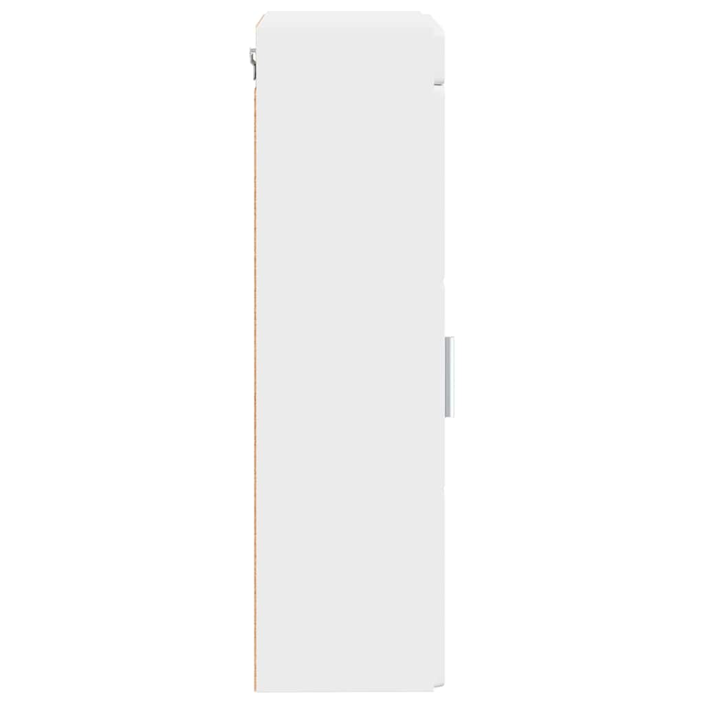 vidaXL Ντουλάπα τοίχου μπάνιου με ράφι TULUM Λευκό 37 x 24,5 x 86 εκ