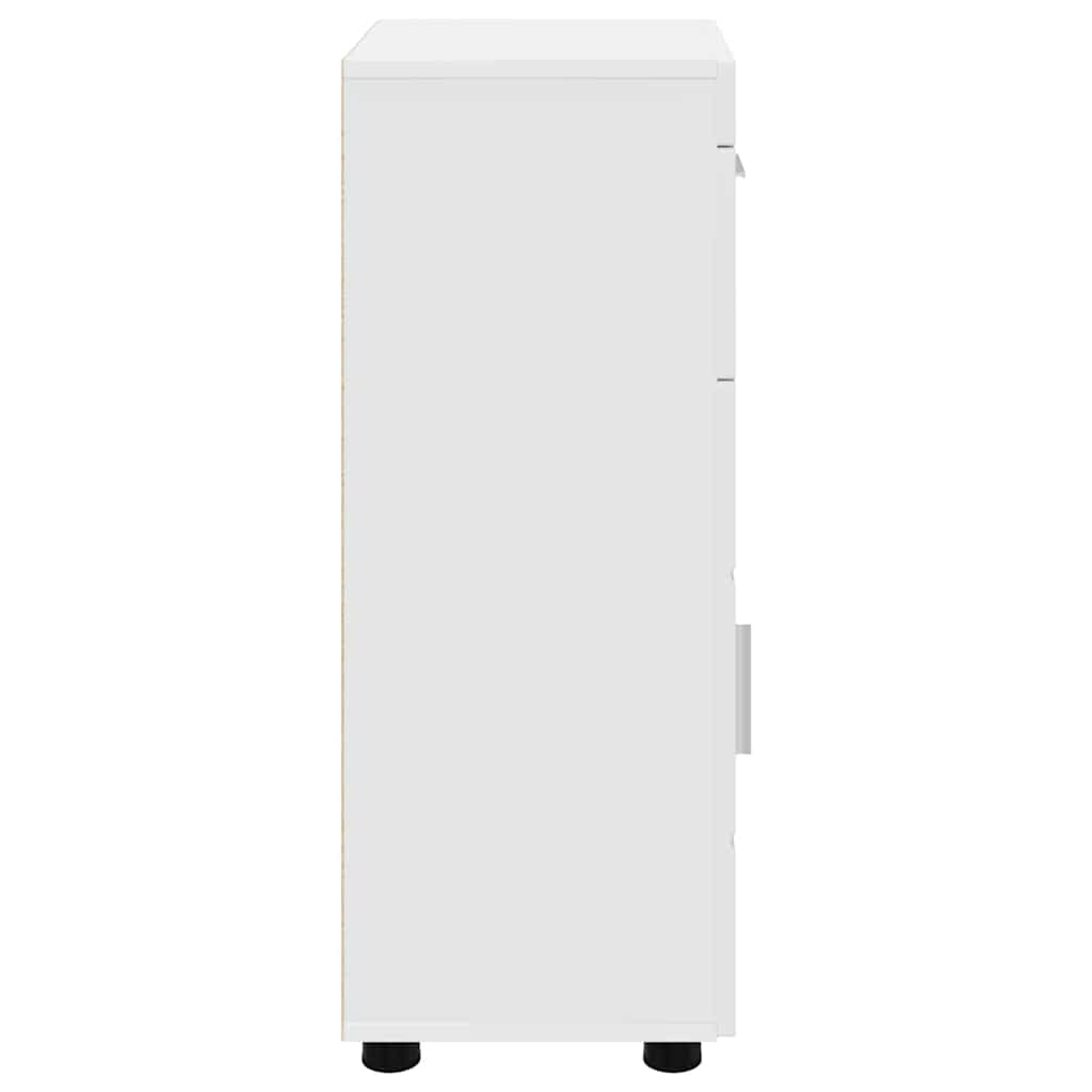 vidaXL Σετ Ντουλαπιών Μπάνιου με συρτάρι TULUM Λευκό 37 x 31,5 x 82 εκ