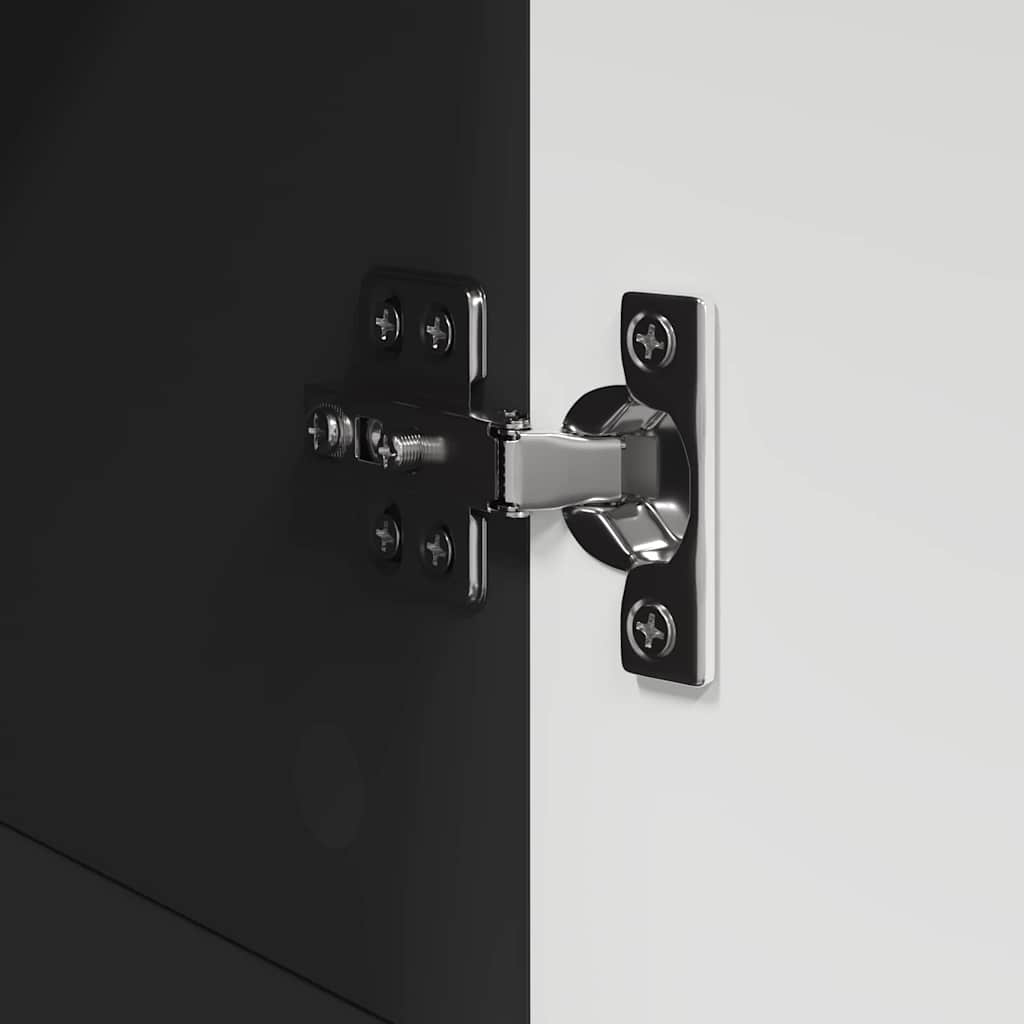 vidaXL Σετ Ντουλαπιών Μπάνιου με συρτάρι TULUM Μαύρο 37 x 31,5 x 82 εκ