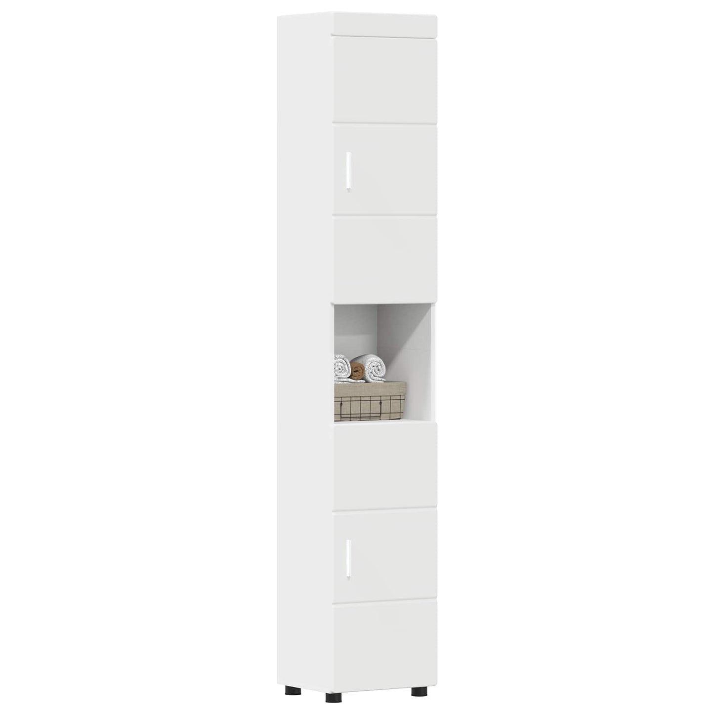 vidaXL Σετ Ντουλαπιών Μπάνιου TULUM Λευκό 37 x 31,5 x 203 εκ