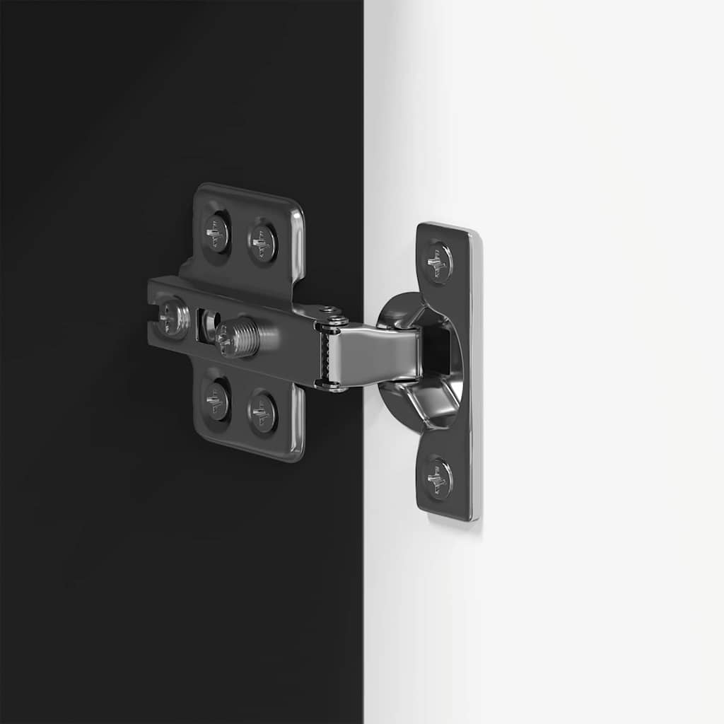 vidaXL Σετ Ντουλαπιών Μπάνιου TULUM Μαύρο 37 x 31,5 x 203 εκ