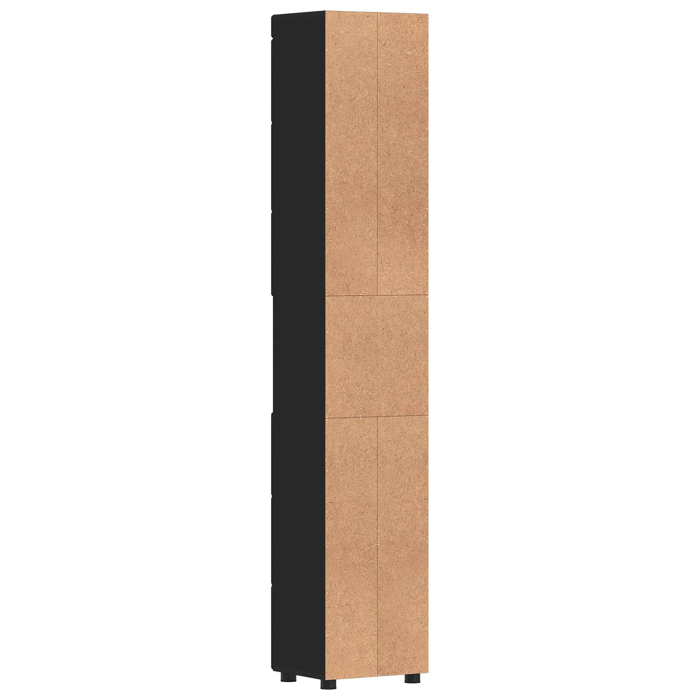 vidaXL Σετ Ντουλαπιών Μπάνιου TULUM Μαύρο 37 x 31,5 x 203 εκ