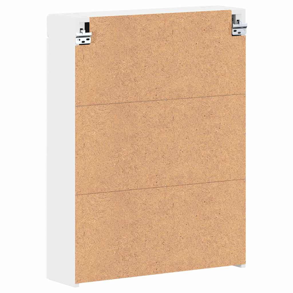 vidaXL Καθρέφτης Ντουλάπα Μπάνιου TULUM Λευκό 60 x 16,5 x 78 εκ