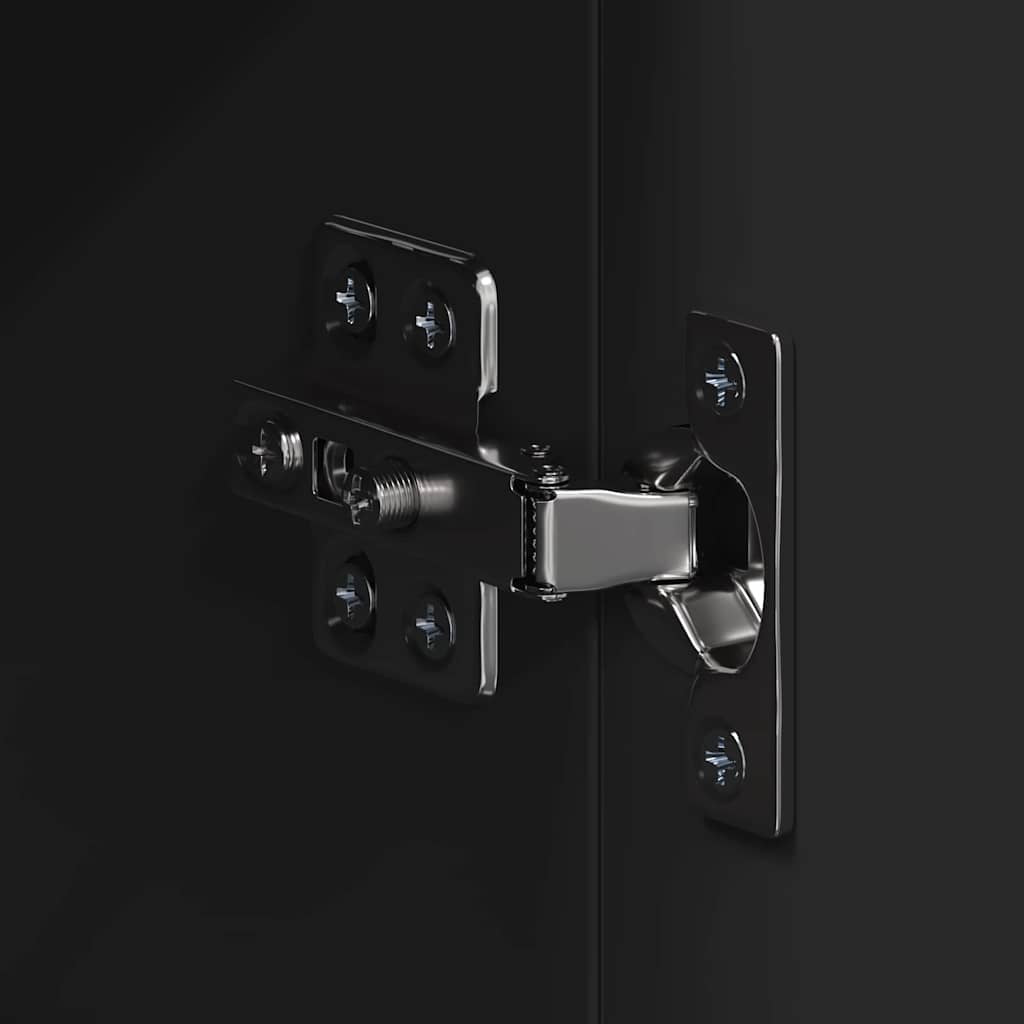 vidaXL Καθρέφτης Ντουλάπα Μπάνιου TULUM Μαύρο 60 x 16,5 x 78 εκ