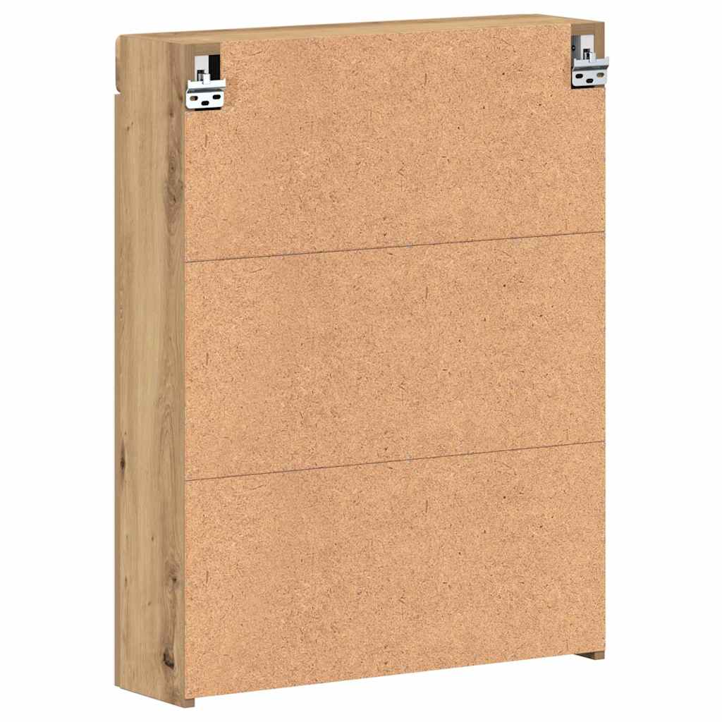 vidaXL Καθρέφτης Ντουλάπα Μπάνιου TULUM Artisan Oak 60 x 16,5 x 78 εκ