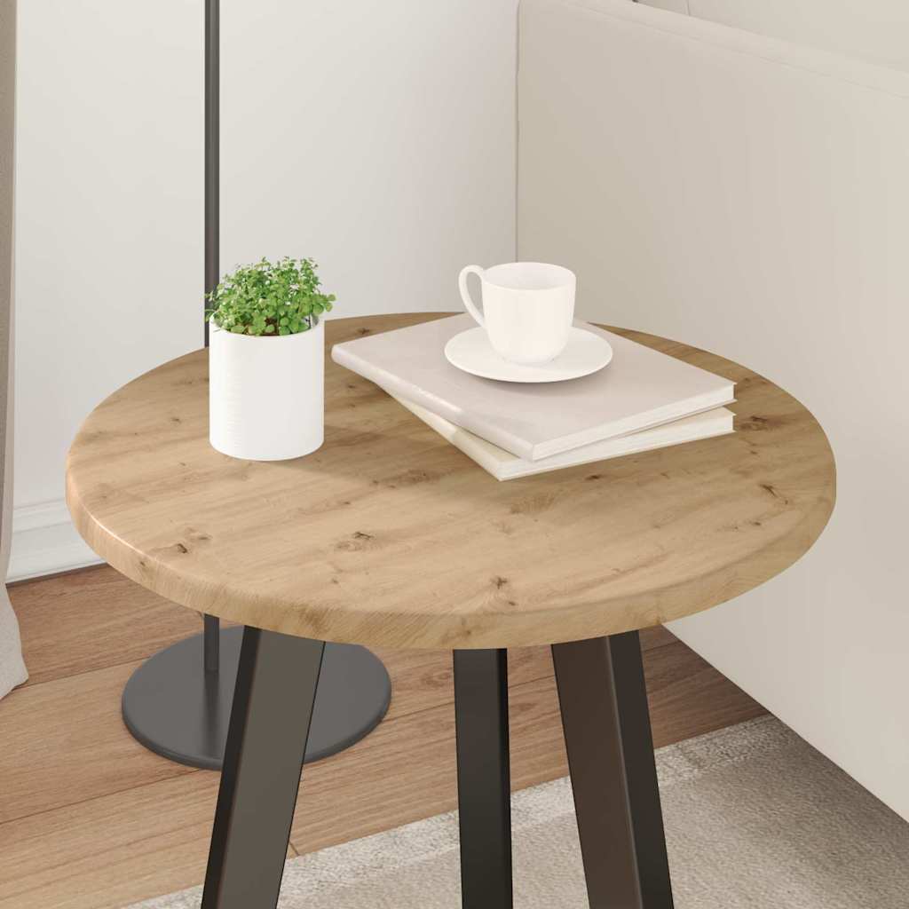 vidaXL Καπάκι τραπεζιού Ø 40 x 1,5 cm Γύρος Επεξεργασμένο Ξύλο