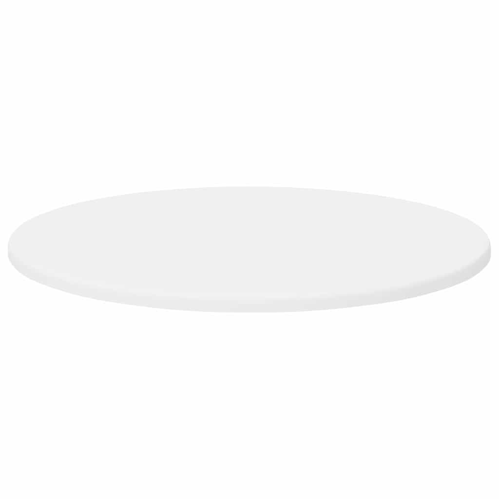 vidaXL Καπάκι τραπεζιού Ø 50 x 1,5 cm Γύρος Επεξεργασμένο Ξύλο Λευκό