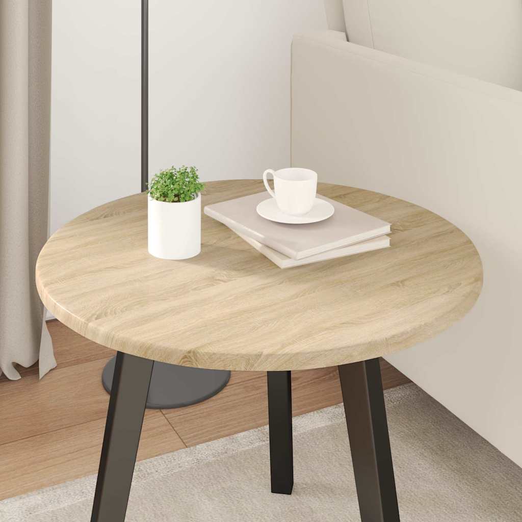 vidaXL Καπάκι τραπεζιού Sonoma Δρυς Ø 50 x 1,5 cm Επεξεργασμένο ξύλο