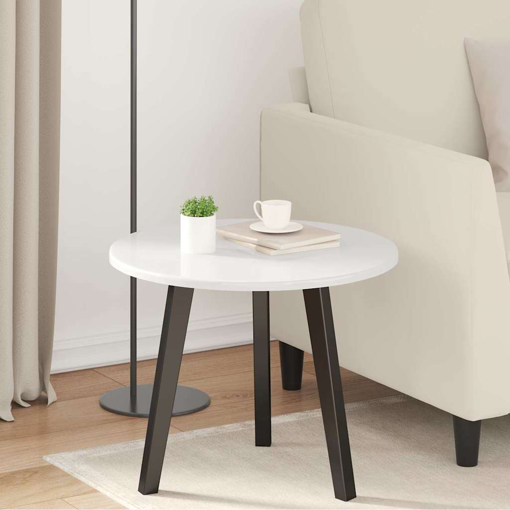 vidaXL Καπάκι τραπεζιού Γυαλιστερό λευκό Ø 50 x 1,5 cm